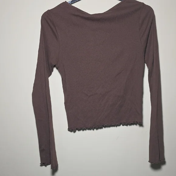 Noisy May NWT Chocolate Brown Long Sleeve Top - Picture 6 of 6